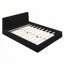 Grand lit plateforme tapissier, noir-649386559