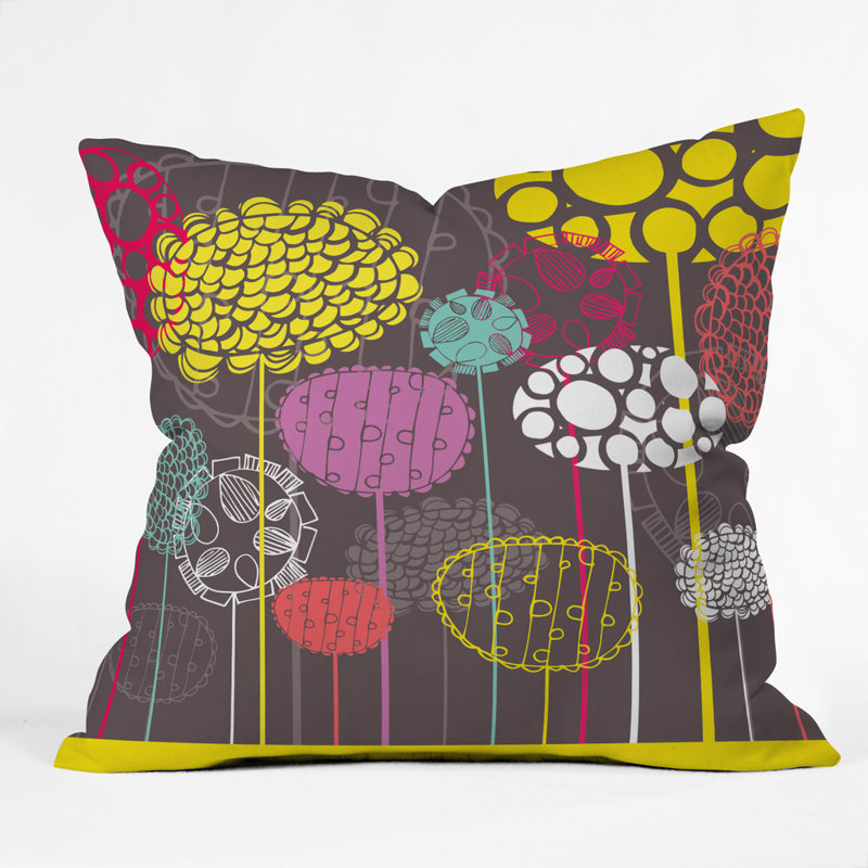 Coussin en polyester Abstract Ovals, 18 po x 18 po