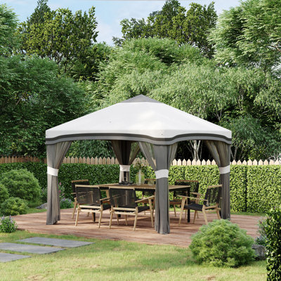 Pop Up Canopy Tent With Netting, Instant Tents For Parties, Height Adjustable, With Wheeled Carry Bag And 4 Sand Bags For Outdoor, Garden