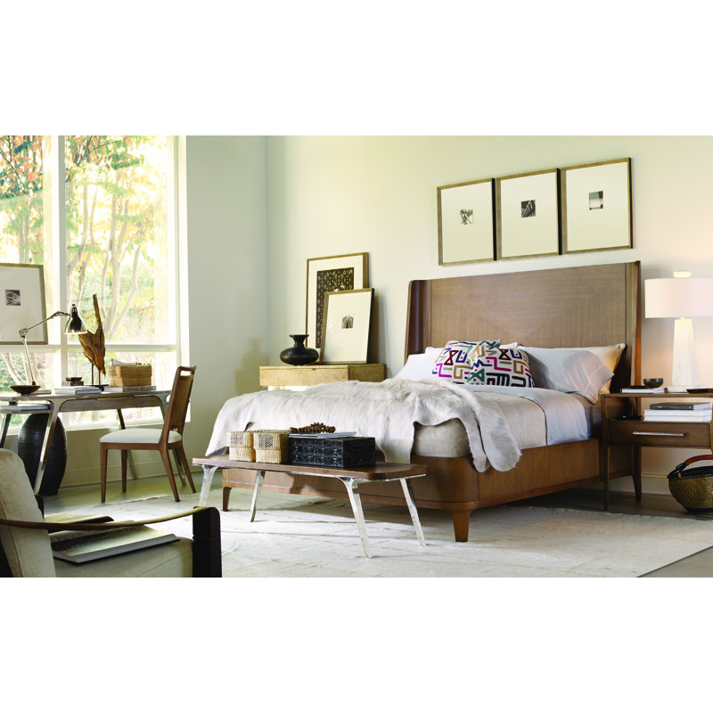 Bowery Place Upholstered Wingback Bed, King