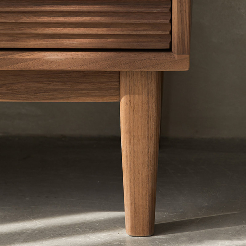 Armoire d'appoint en bois massif de couleur noyer noir