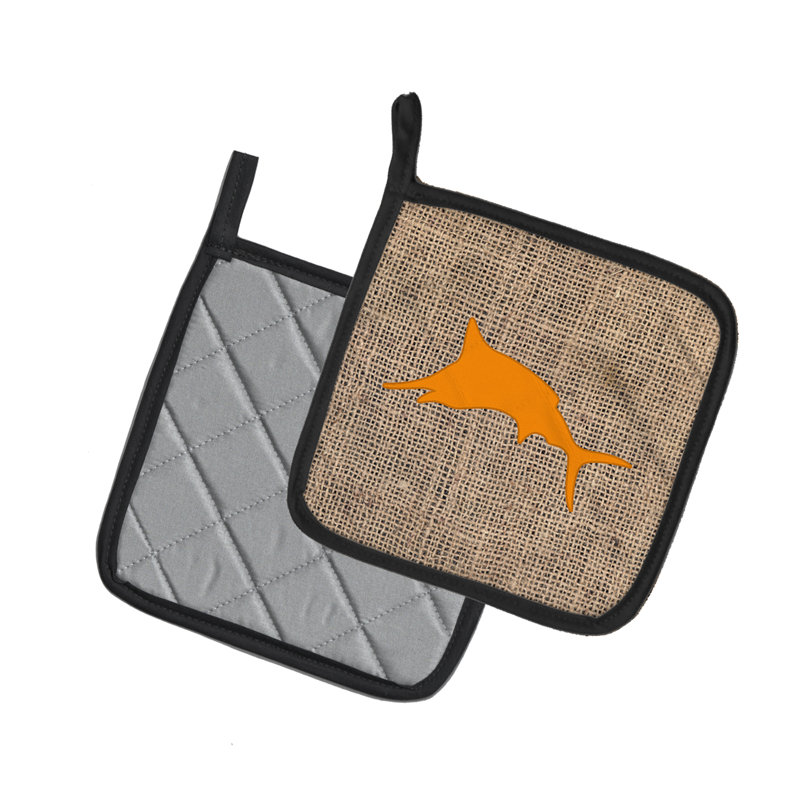 East Urban Home Polyester Potholder, Orange