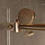 Porte de douche semi-ouverte 58 po L - 60 x 76 H, verre transparent 5/16 po, nickel brossé, matériau respirant coulissant 58-60 H pour la salle de bain, couloir trempé stable, chemin de passage 24-26-117446310