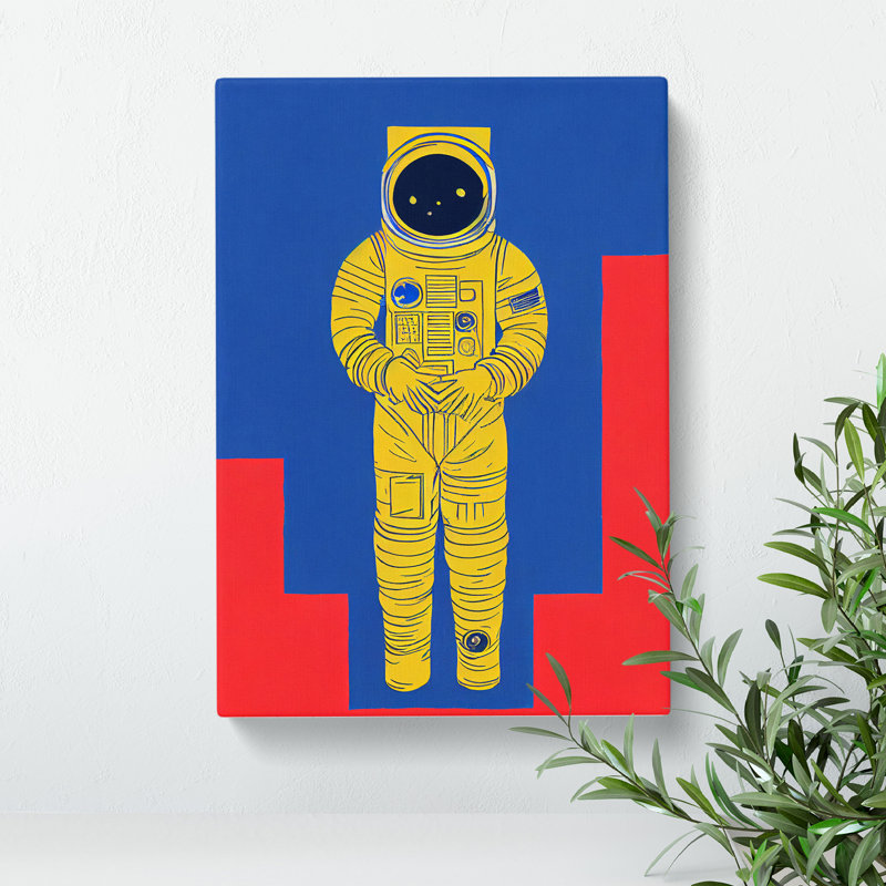 Astronaut Pop Art No.4 - Wrapped Canvas Print, 50cm H x 35cm W x 3cm D