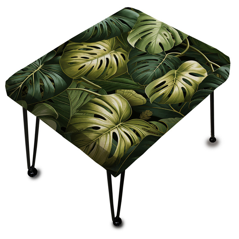 Monstera Mirage - motif tropical - repose-pieds rectangulaire tropical