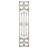 Wood Distressed Ornamental Panel Scroll Cream Wall Decor with Bronze Metal Wire Details