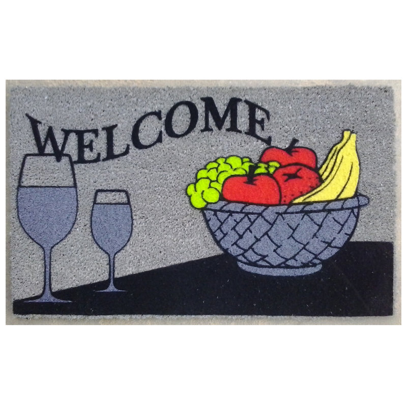 Tapis d'entrée antidérapant Welcome Wine 30 po x 18 po
