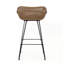 29.25" Outdoor Wicker and Iron Low Back Barstools Set of 2
