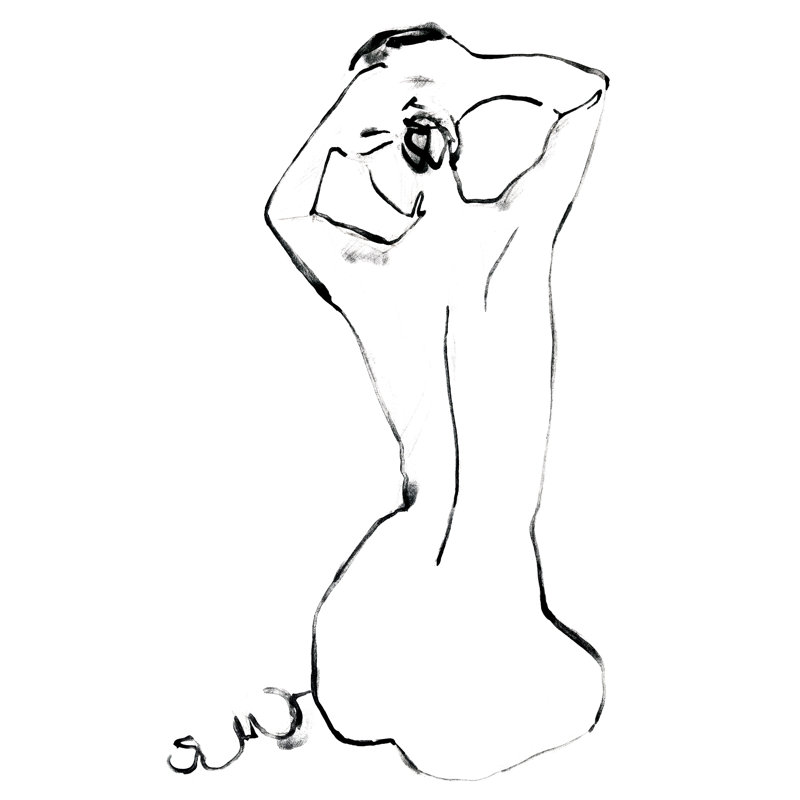 «Fixing The Bun I», reproduction d'art sur toile, H 12 po x l 8 po