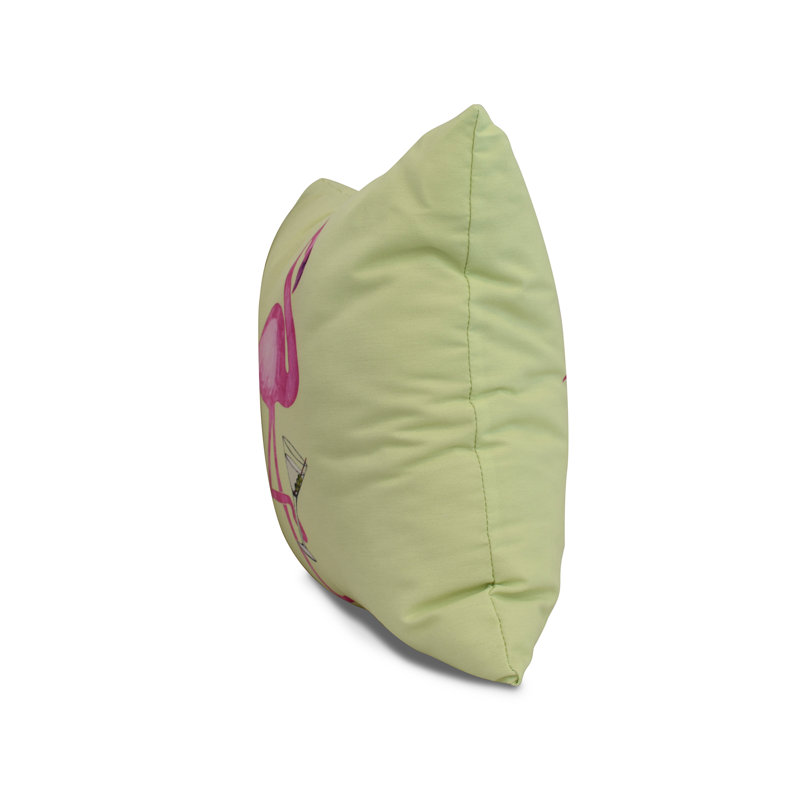Palm Beach Reversible Throw Pillow, 18" x 18", Light Green