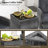 5 Piece Patio Rattan Furniture With 2 Ottomans & Tempered Glass Coffee Table-14964126