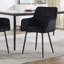 Kilduff Velvet Upholstered Dining Chair with Armrests-110990743-129588259