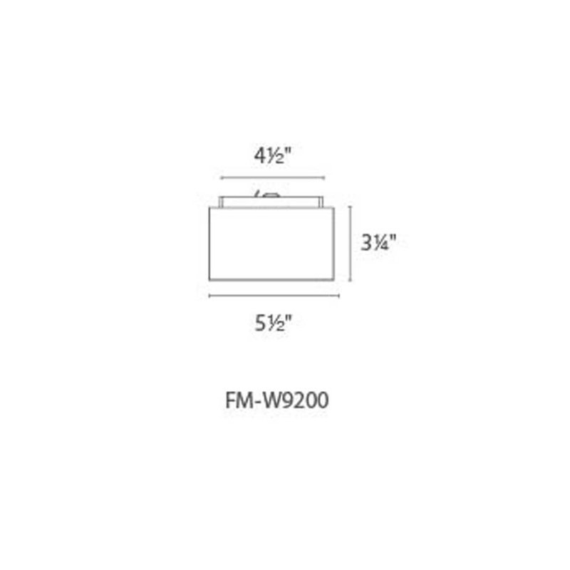 Bloc LED Flush Mount, Bronze