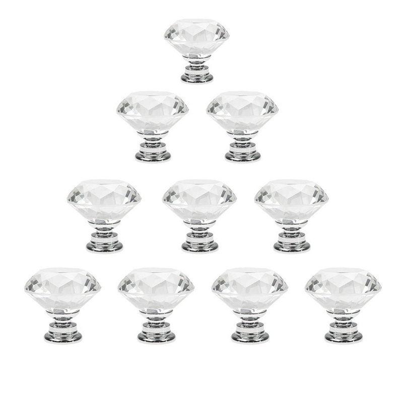 poignées de tiroir en cristal 10X Diamond