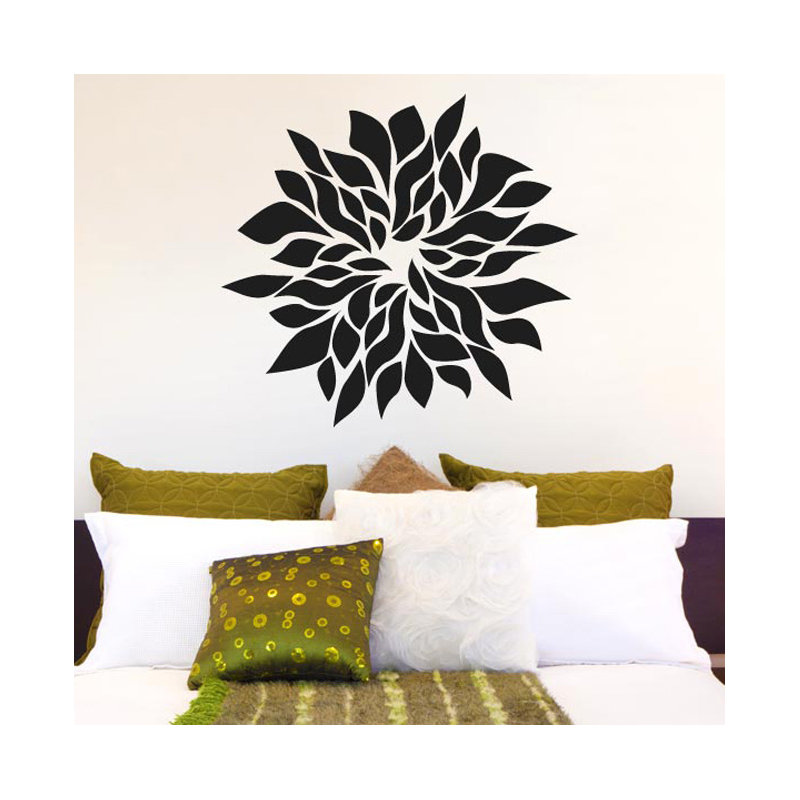 Plants & Flowers Wall Decal, Black