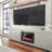 Recessed&Wall Mounted Electric Fireplace,750W/1500W,Remote Control With Timer, Adjustable Flame-1618736731