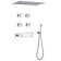 Solid Brass Digital Display Thermostatic Shower Set with Four Functions with Temperature Control