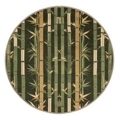 Machine Washable Art Deco Brown Area Rug