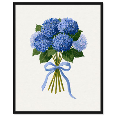 "Blue Bouquet II", reproduction d'art sur toile encadrée