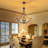 6 Light Dimmable Elegant Black Crystal Chandelier