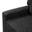 Escamotable bleu noir, ressorts élastiques, siège confortable, canapé modulaire de 126 po avec dispositifs de charge, coussins amovibles,