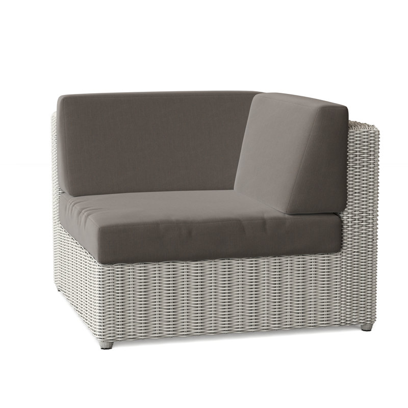 Sag Harbor Outdoor Corner Wedge Lounge Chair, Sag Harbor Classic White, Perigold Direction Linen