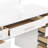 Glossy White 9-Drawer Vanity Desk