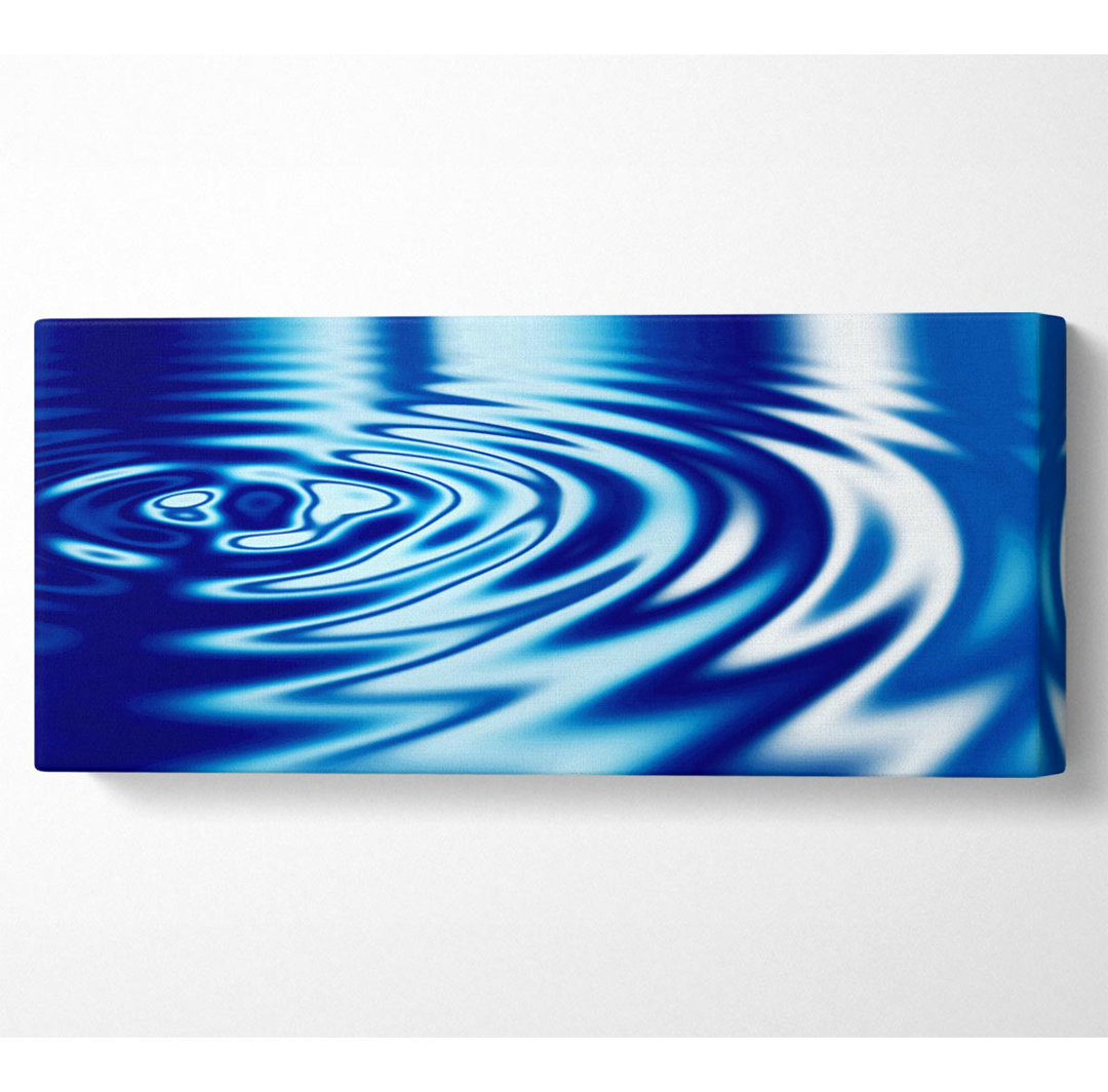 Liquid Blue Ripples Panoramaleinwand