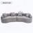 Curved Living Room Chenille Compression Sofa-106722052