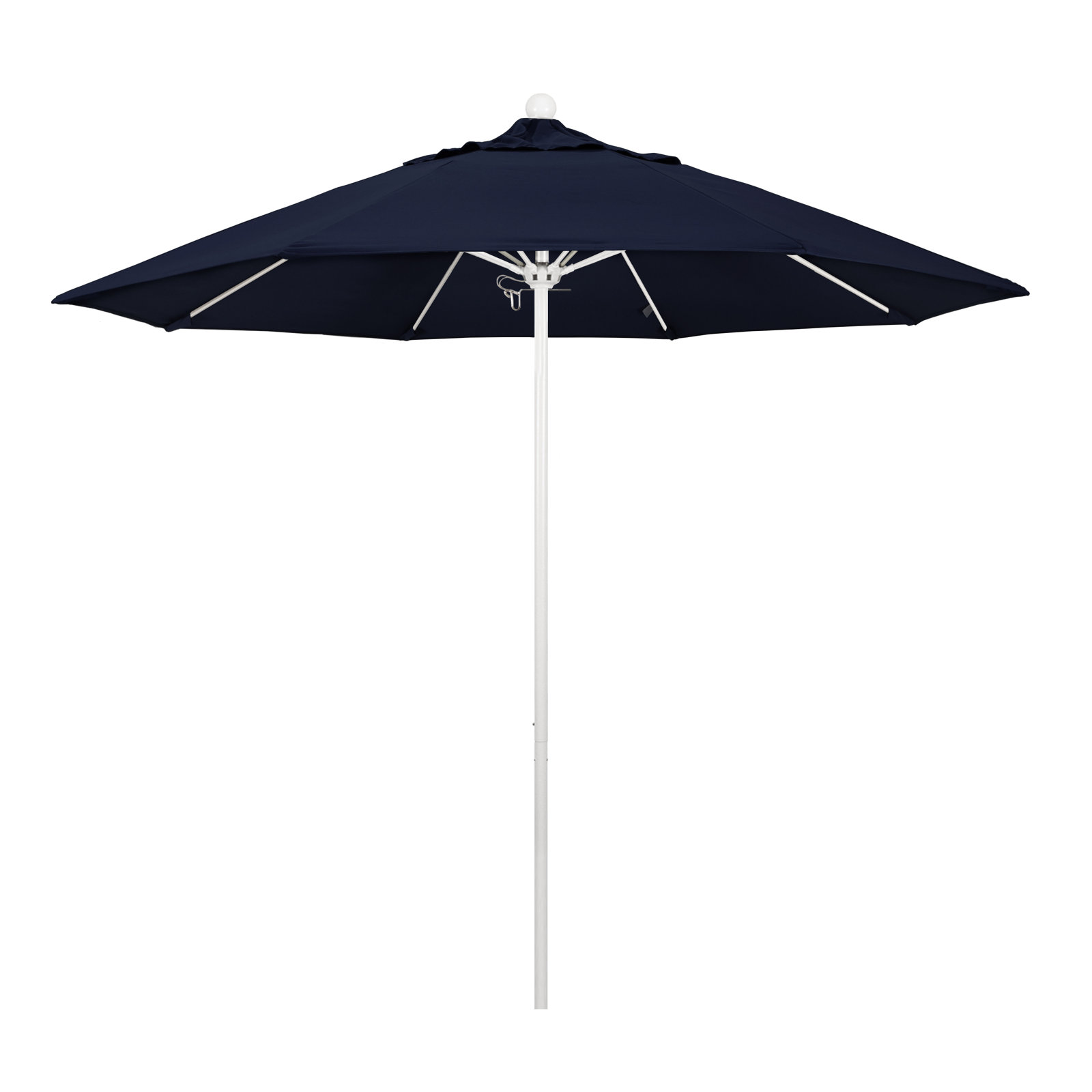 Maria 108'' Sunbrella® Outdoor Umbrella, Navy Blue - Polyester, White