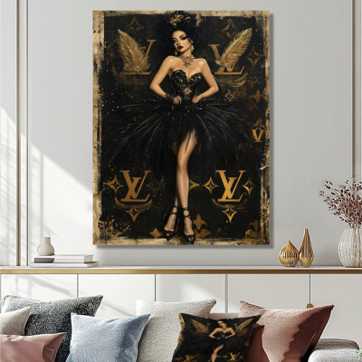 Feathers and Gowns Makes The World Go Round - Décoration murale femme cabaret