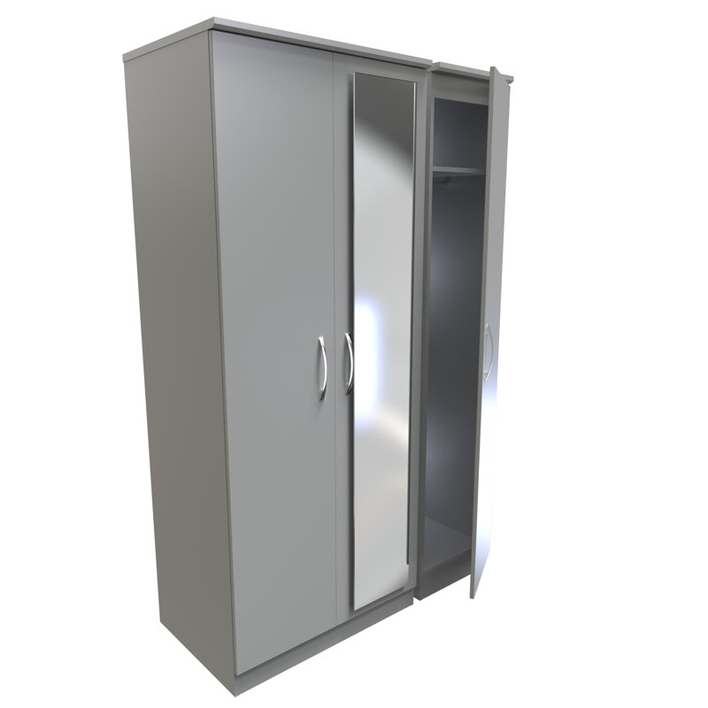 Fully Assembled Avon 3 Door Wardrobe, Dusk Grey