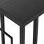 Table d'appoint en métal en forme de C à extrémités latérales brun foncé avec base en métal noir