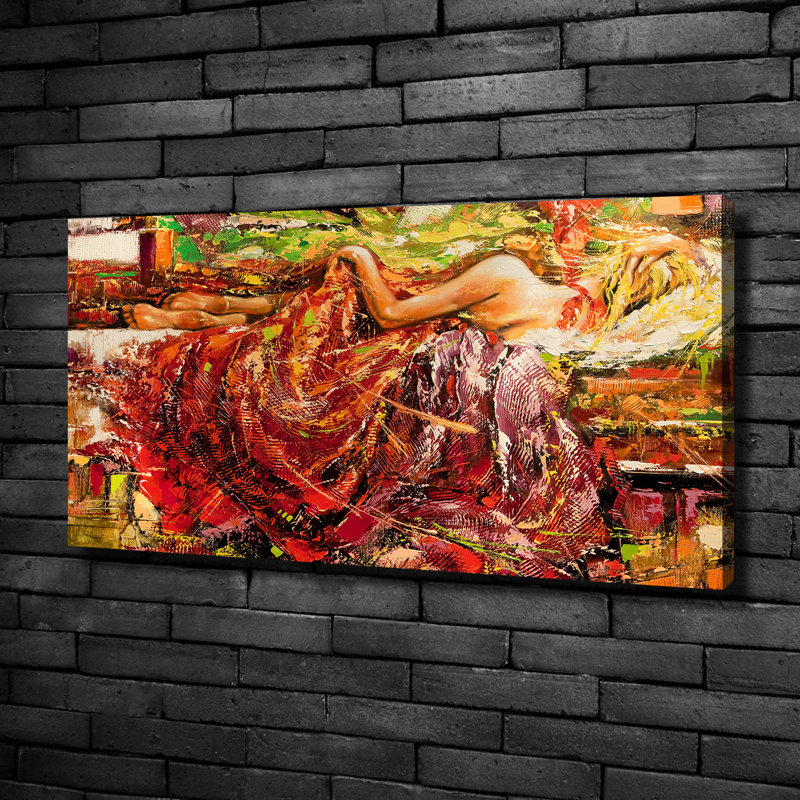 Sleeping Woman - Print, 50cm H x 100cm W x 2cm D, Canvas