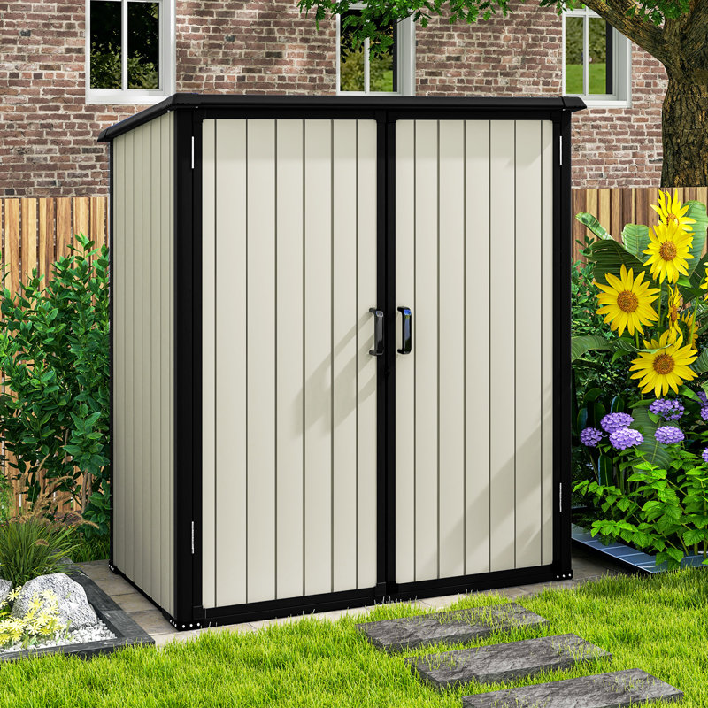 5 ft. W x 3 ft. D Horizontal Storage Shed, Gray