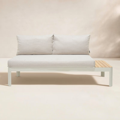 Brix 67.79'' Wide L-Shaped Wood Patio Sectional with Cushions