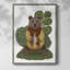 Reproduction encadrée d'ours chocolat chaud - bois massif-633700197