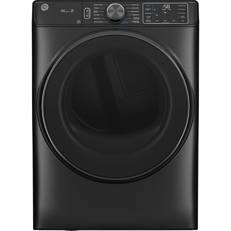 Ge® 7,8 pieds Pi. Capacité de la sécheuse électrique à chargement frontal avec cycle de vapeur et de désinfection - Gfd65esmvds