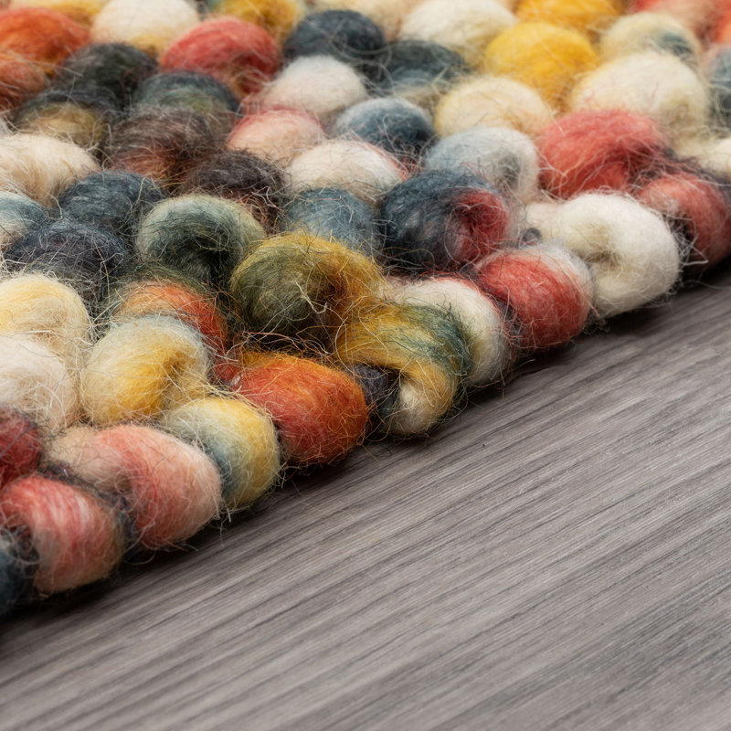 Nevlin Hand Woven Area Rug, Rectangle 140cm x 200cm, Red Multicolored
