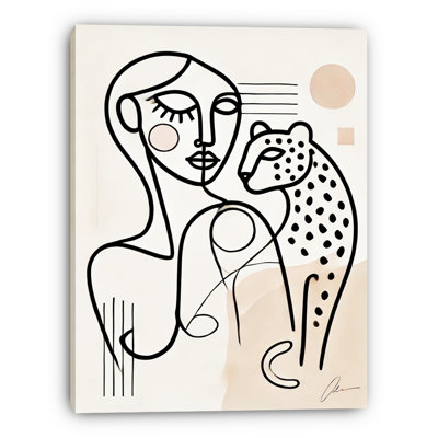 «Paris Reverie I», art mural sur toile - Femme en robe noire faisant face à la Tour Eiffel