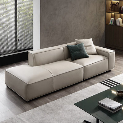 Coussin de canapé modulaire en cuir blanc