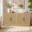 Buffet en rotin avec portes tissées et rangement spacieux