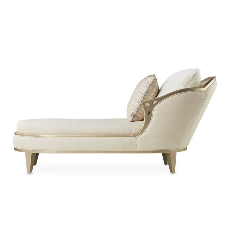 Villa Cherie Chaise Lounge, Pearl 100% Polyester