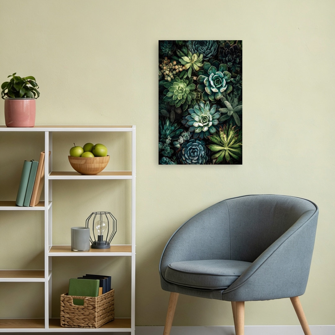 Botanical Succulent Collection Abstract Succulent Flower Nature Wall Art Print
