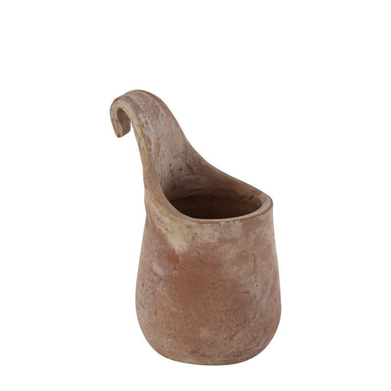Vase en terre cuite de diamètre 7,5 po x H 8,5 po