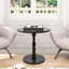 Table d'appoint ronde 23 po, table d'appoint ronde, petite table pour petits espaces, table de chevet d'appoint moderne avec pieds en bois massif pour le salon, la chambre à coucher et les coins