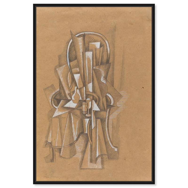 Nature morte 1920, toile classique par Art Remedy, Cadre noir, H 16 po x l 11 po