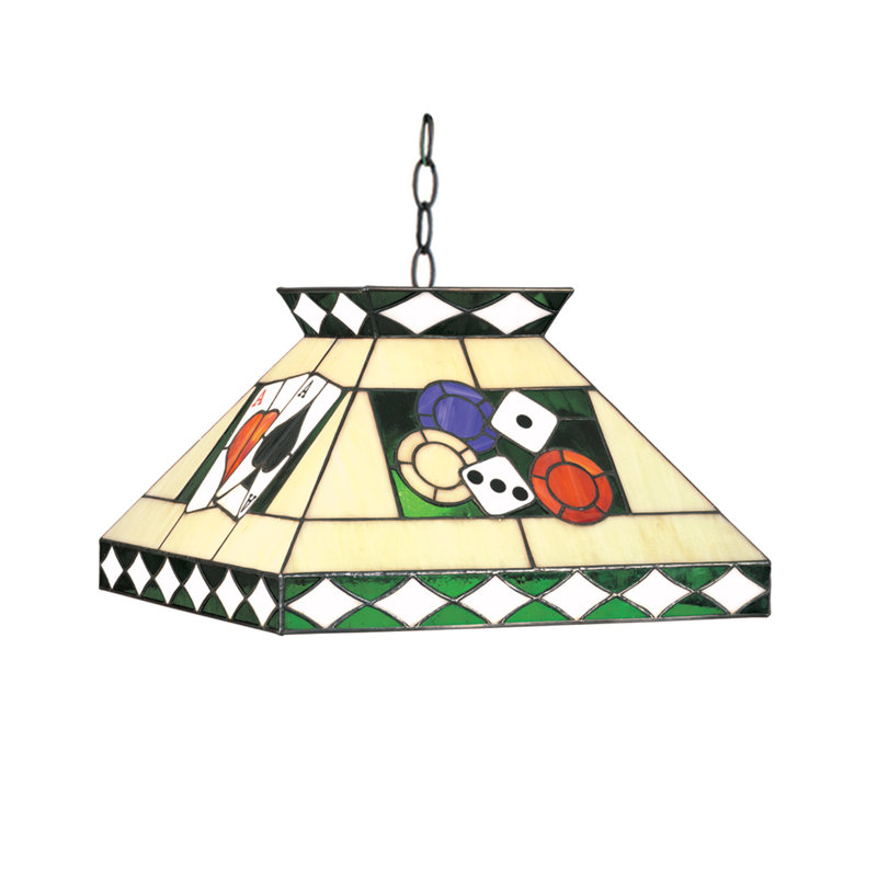 Pendentif 18 po Tiffany Poker