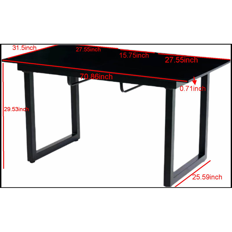 Table de salle à manger carrée extensible avec pieds en métal, conception moderne peu encombrante pour les cuisines et les salles à manger compactes