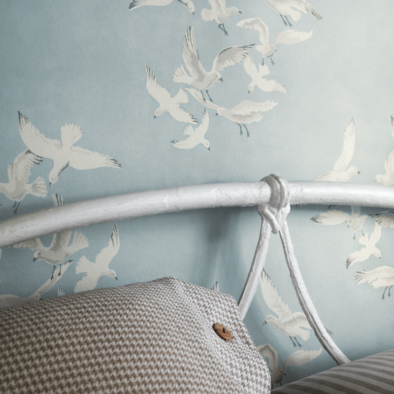Seagulls Wallpaper, Blue
